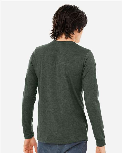 BELLA + CANVAS Heather CVC Long Sleeve Tee 3501CVC