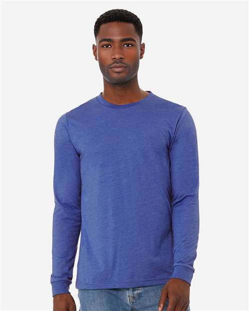 BELLA + CANVAS Heather CVC Long Sleeve Tee 3501CVC