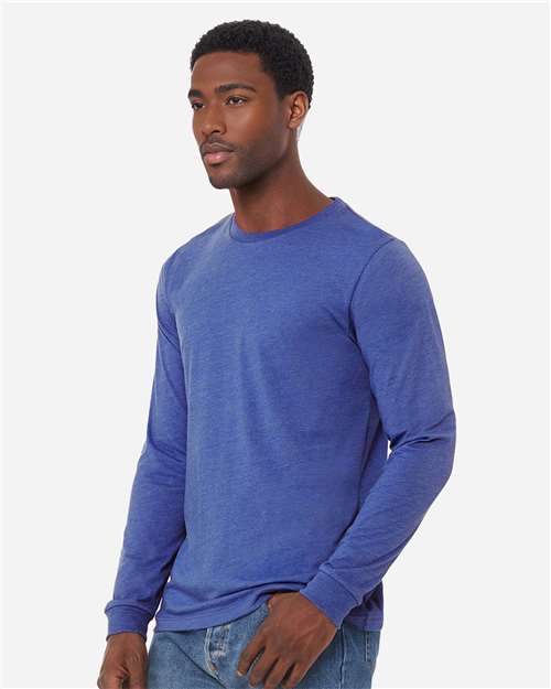 BELLA + CANVAS Heather CVC Long Sleeve Tee 3501CVC