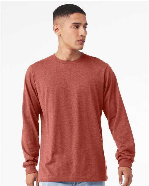 BELLA + CANVAS Heather CVC Long Sleeve Tee 3501CVC