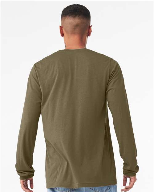 BELLA + CANVAS Heather CVC Long Sleeve Tee 3501CVC