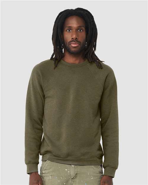 BELLA + CANVAS Unisex Sponge Fleece Raglan Crewneck Sweatshirt 3901