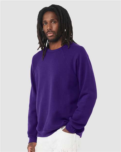 BELLA + CANVAS Unisex Sponge Fleece Raglan Crewneck Sweatshirt 3901