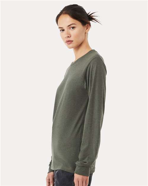 BELLA + CANVAS Heather CVC Long Sleeve Tee 3501CVC