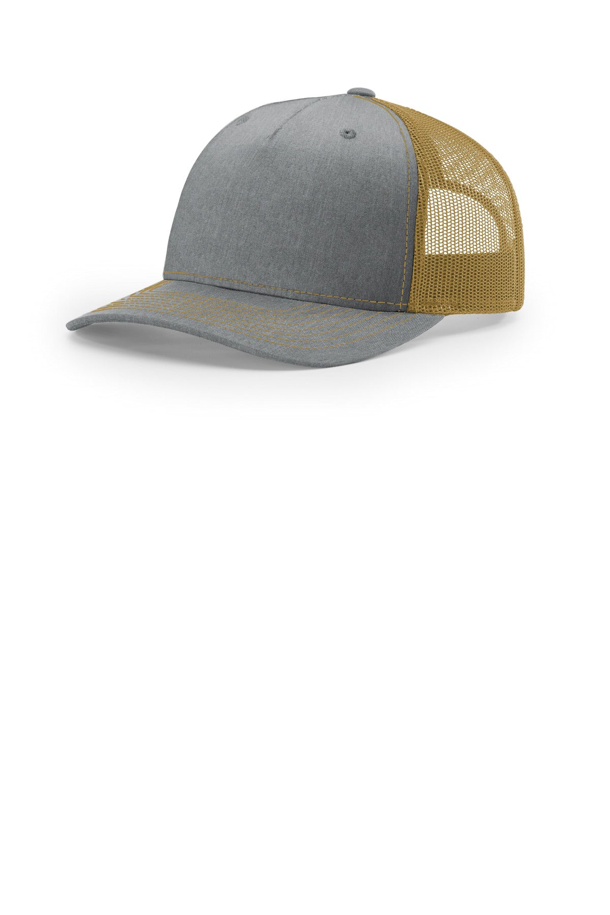 RICH Five Panel Trucker 112FP — Heather Grey/ Amber Gold