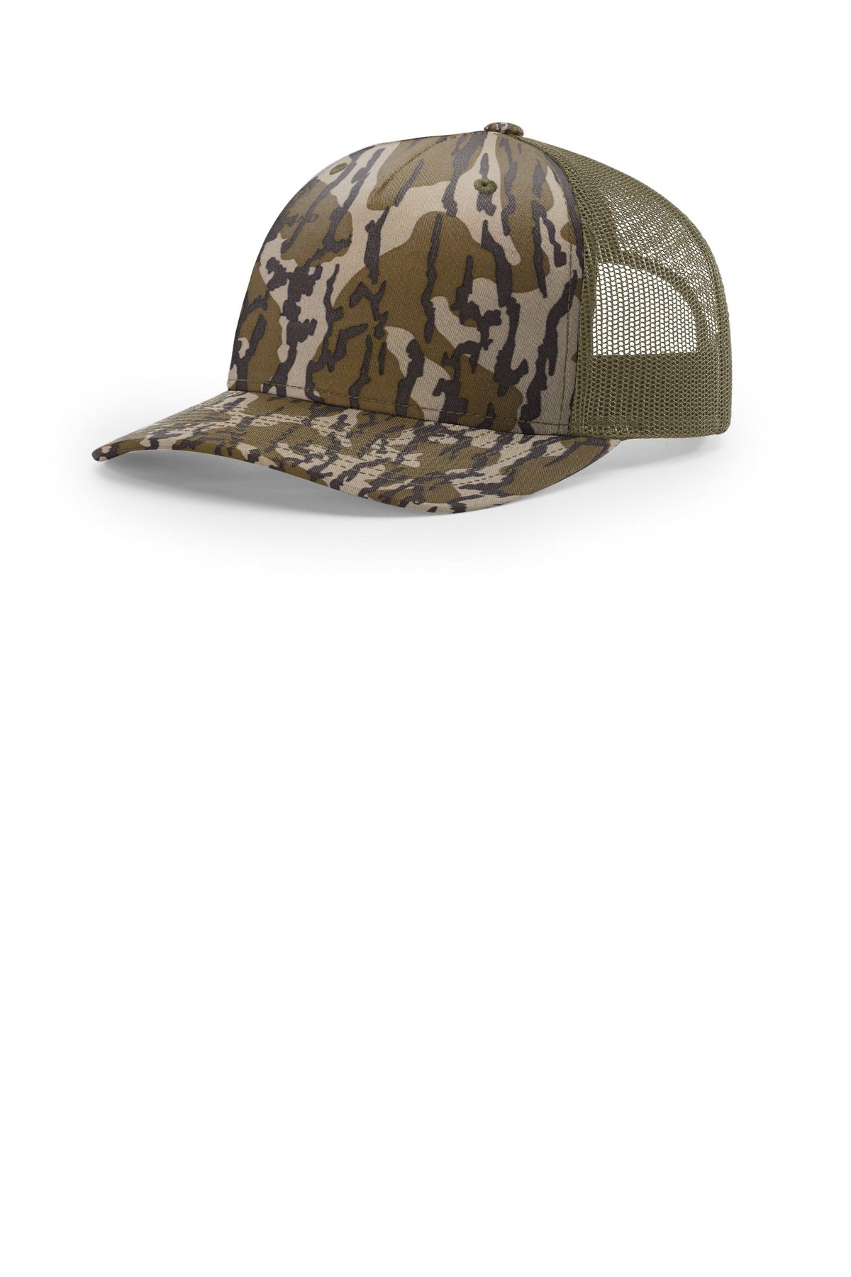 RICH Printed Five Panel Trucker 112PFP — Mossy Oak Bottomland/ Loden