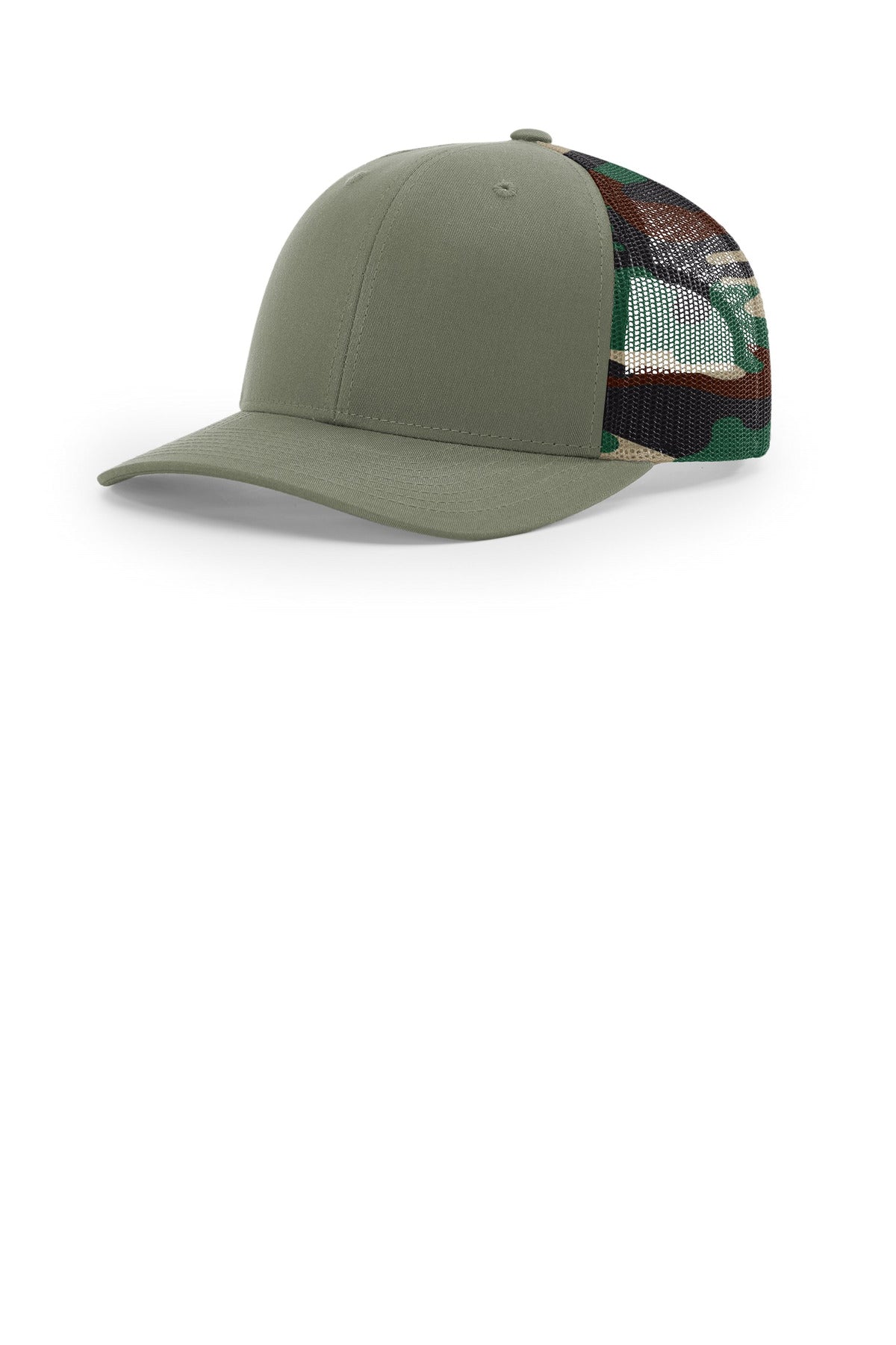 RICH Printed Mesh Trucker 112PM — Loden/ Green Camo