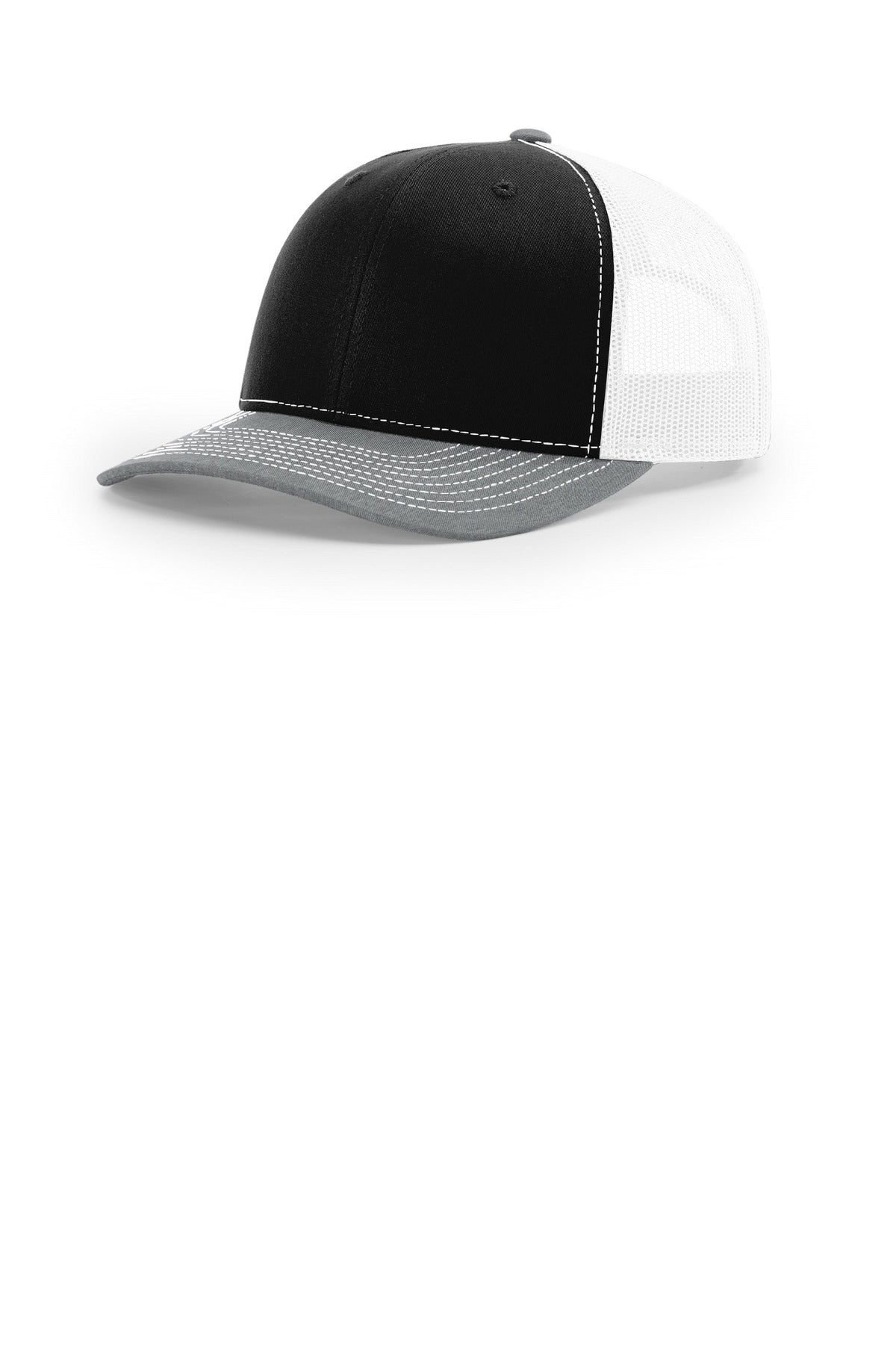 RICH Trucker Cap 112 — Black/ White/ Heather Grey