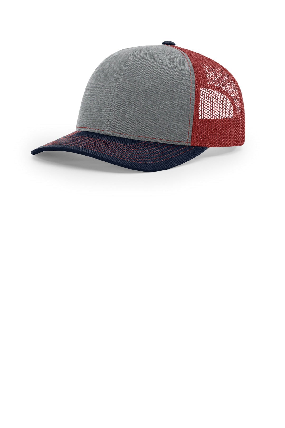 Richardson 112 — Heather Grey/Cardinal/Navy