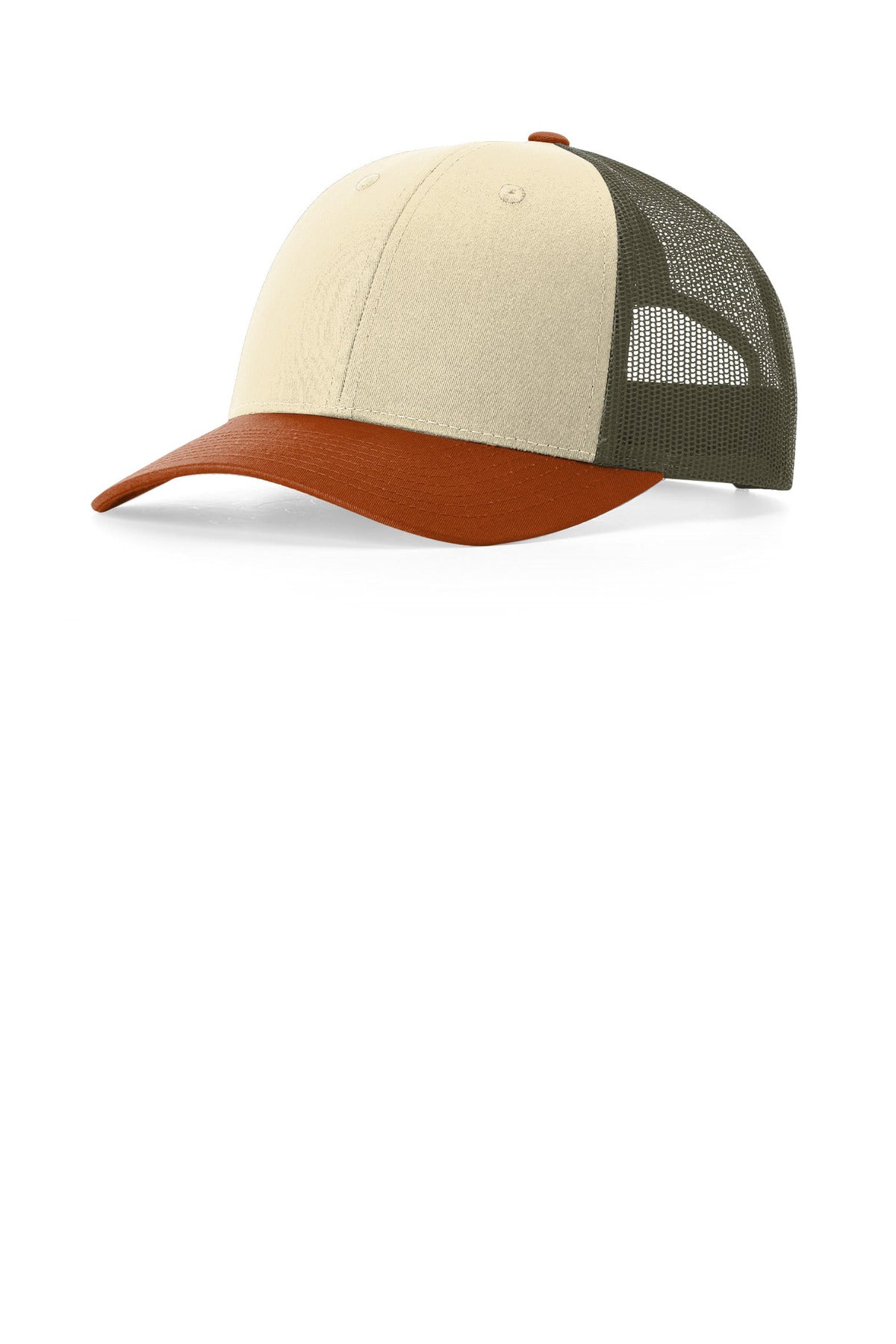 RICH Low Pro Trucker 115 — Cream/ Loden/ Dark Orange