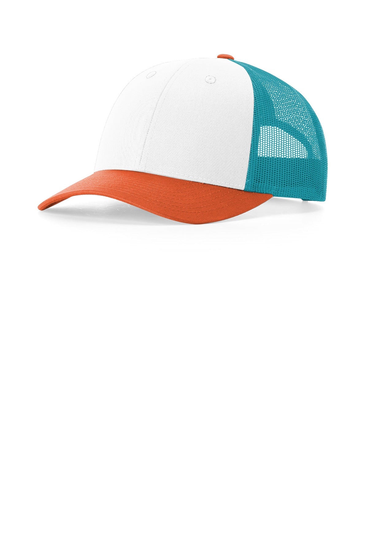RICH Low Pro Trucker 115 — White/ Hawaiian Blue/ Pale Orange