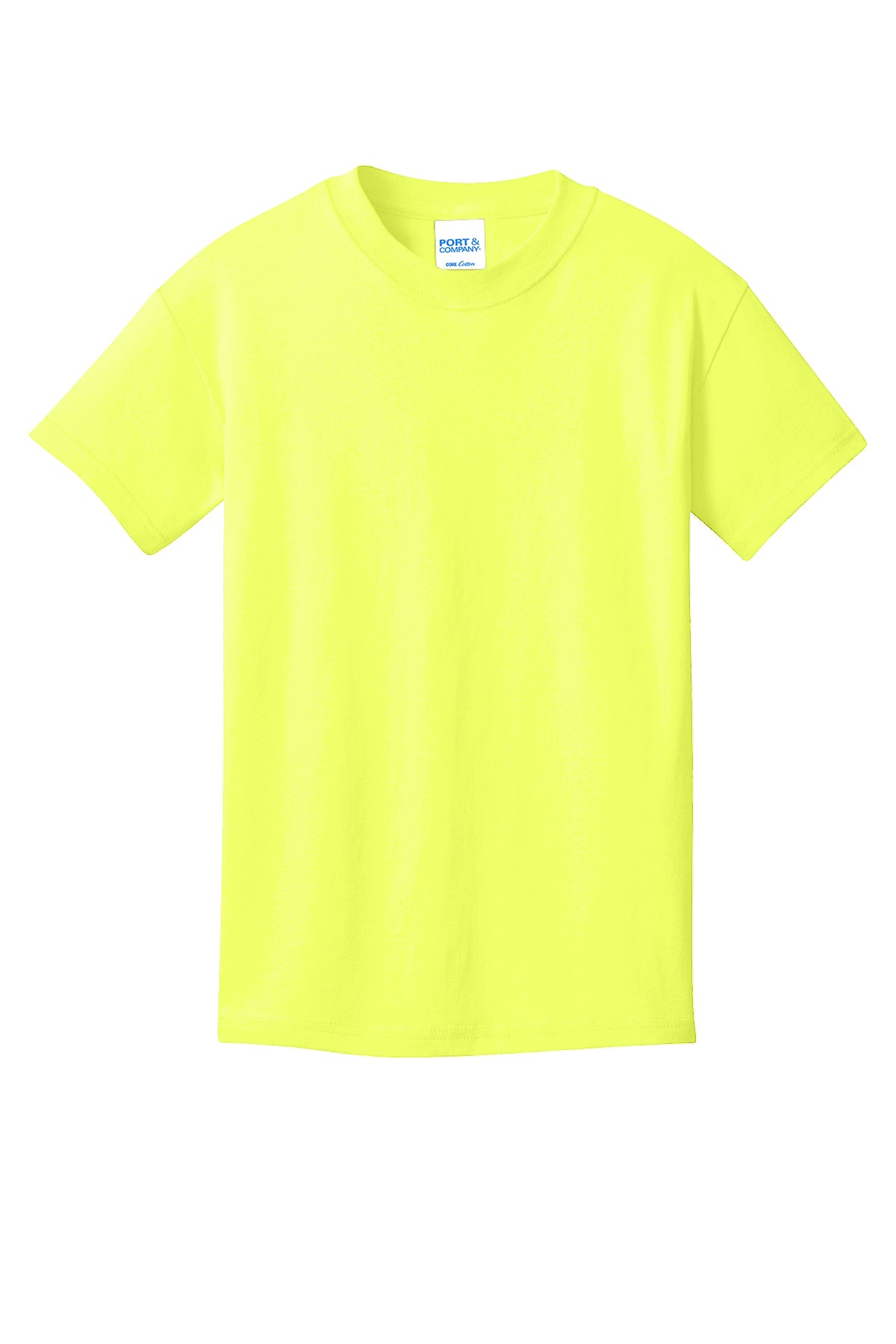 Port & Co Youth Core Cotton Tee PC54Y — Neon Yellow