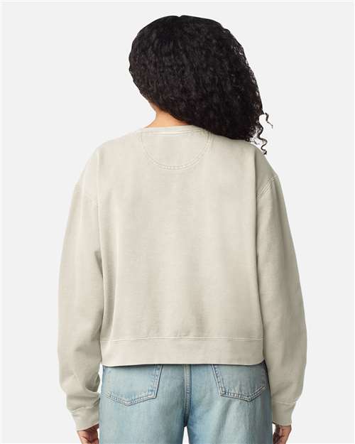 Comfort Colors Women's Garment-Dyed Mid-Length Crewneck Sweatshirt 1566L