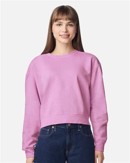 Comfort Colors Women's Garment-Dyed Mid-Length Crewneck Sweatshirt 1566L
