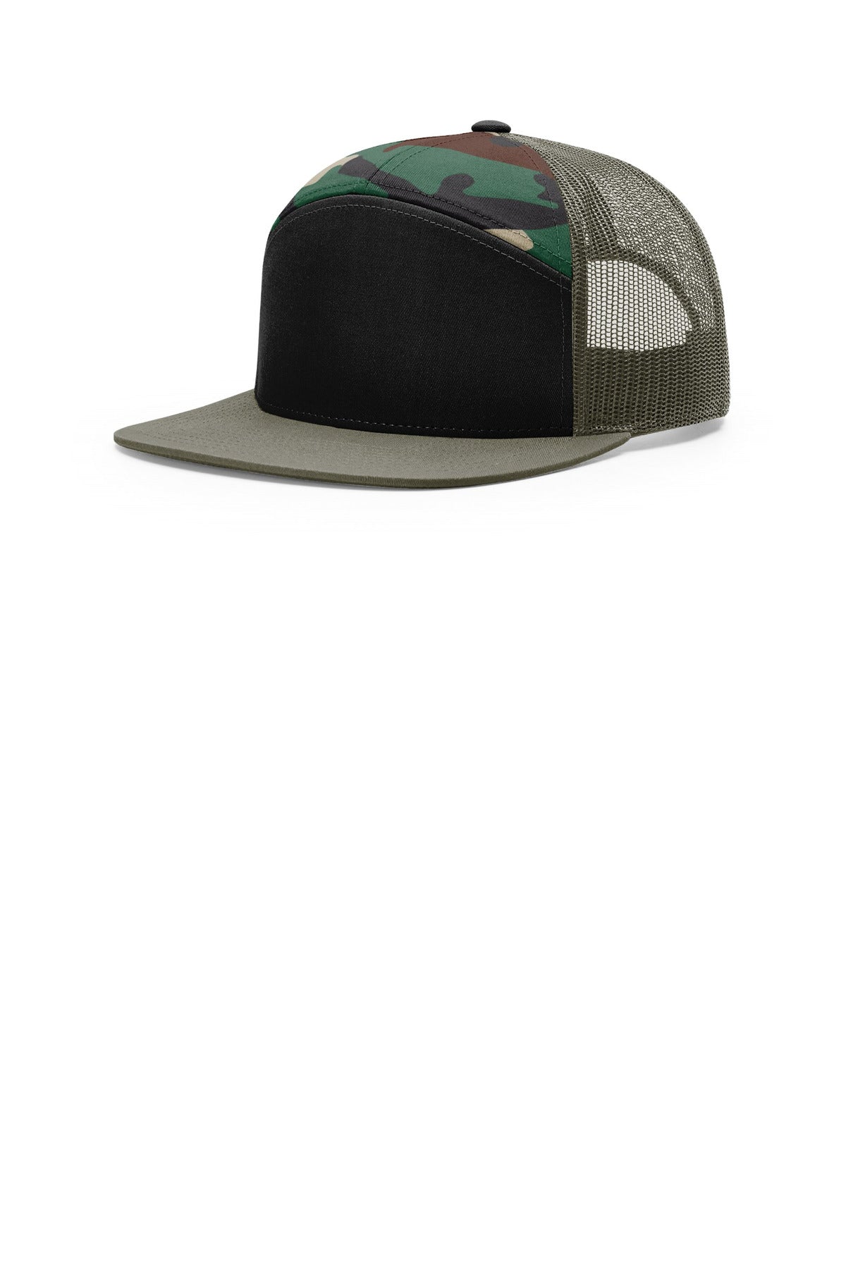 Richardson 168 — Black/Green Camo/Loden