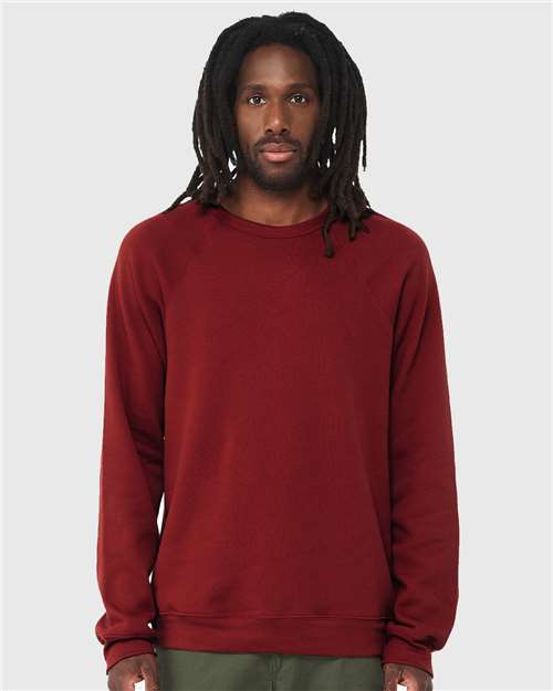 BELLA + CANVAS Unisex Sponge Fleece Raglan Crewneck Sweatshirt 3901