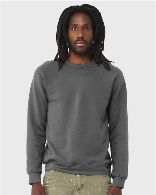 BELLA + CANVAS Unisex Sponge Fleece Raglan Crewneck Sweatshirt 3901