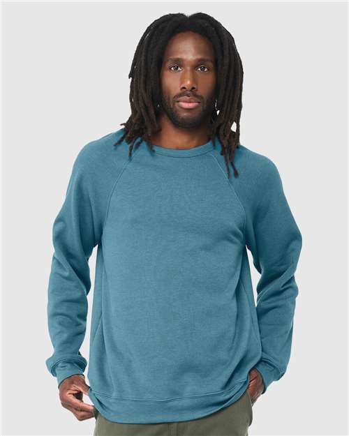 BELLA + CANVAS Unisex Sponge Fleece Raglan Crewneck Sweatshirt 3901