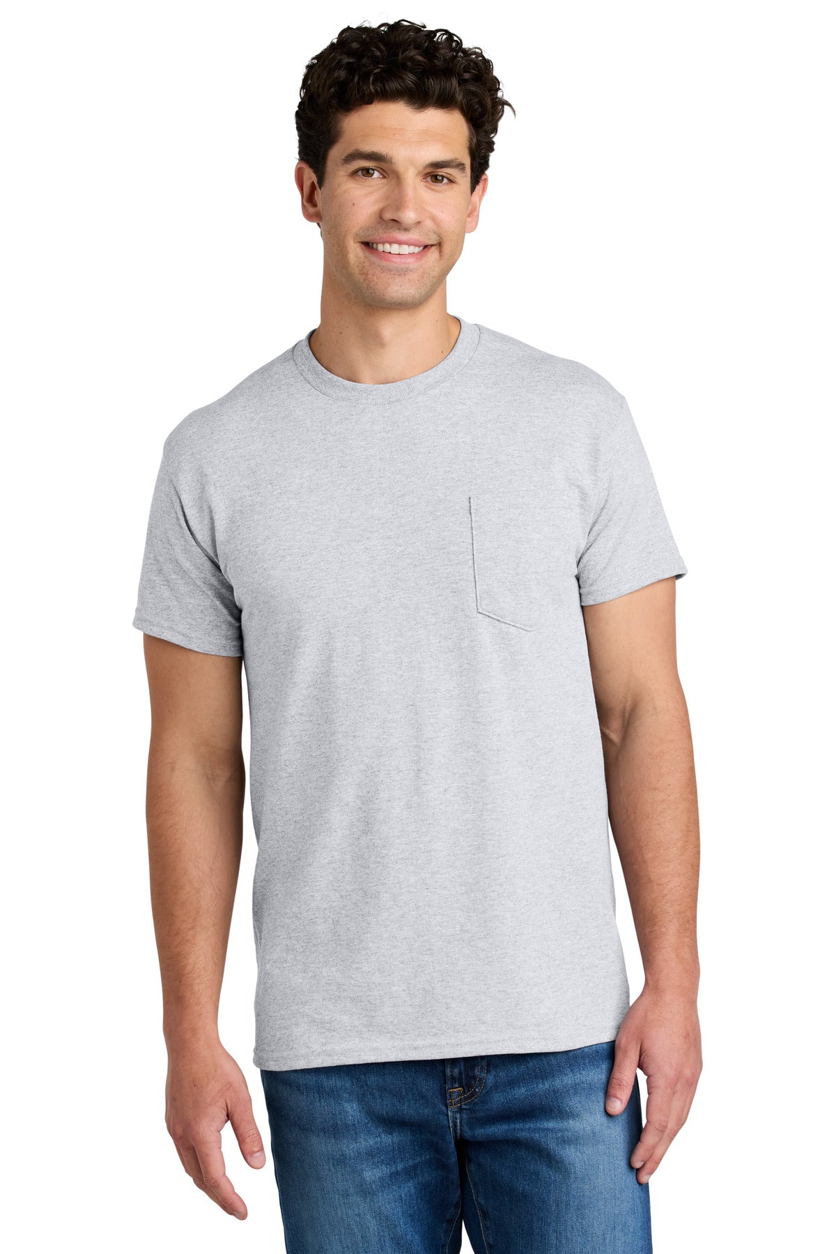 Gildan Unisex DryBlend® Pocket T-Shirt 8300 — Ash Grey