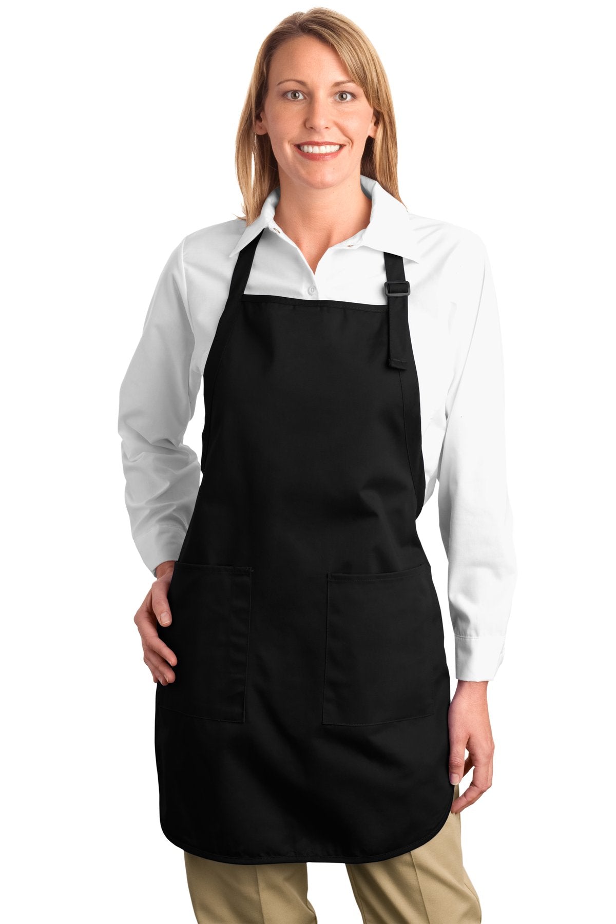 Port Authority Full Length Apron with Pockets A500 — Black