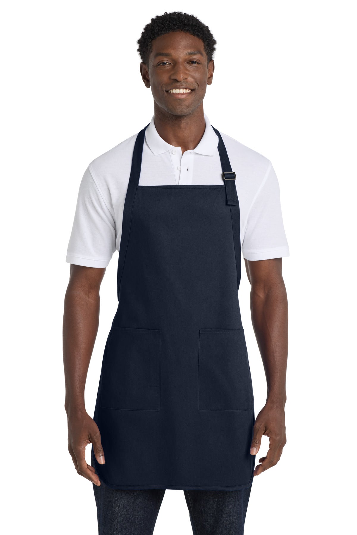 Port Authority Full Length Apron with Pockets A500 — Navy