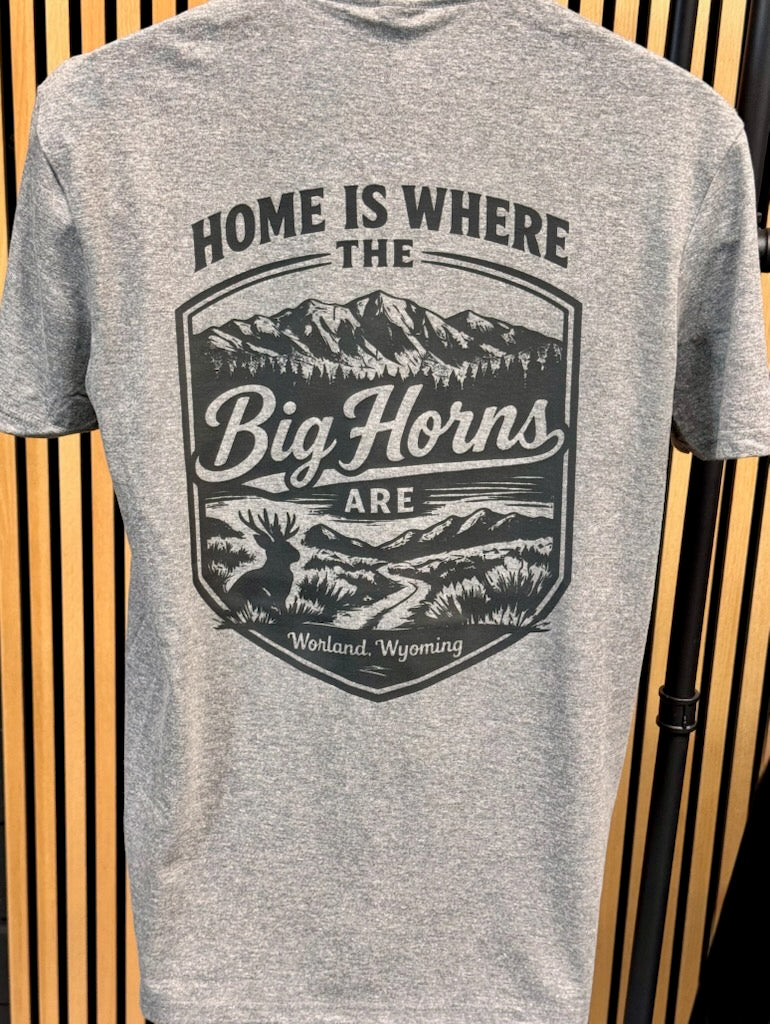 "Home is where the Big Horns Are" Screen Printed Shirt