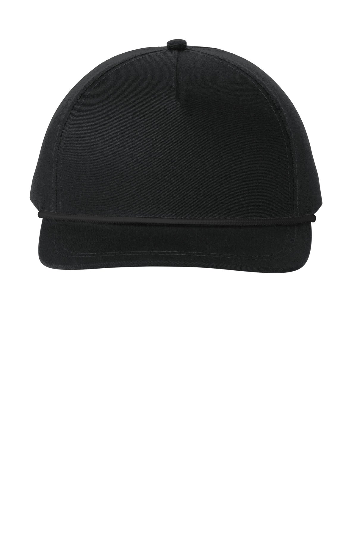 Port Authority Snapback Five-Port Authoritynel Rope Cap C962 — Black/ Black