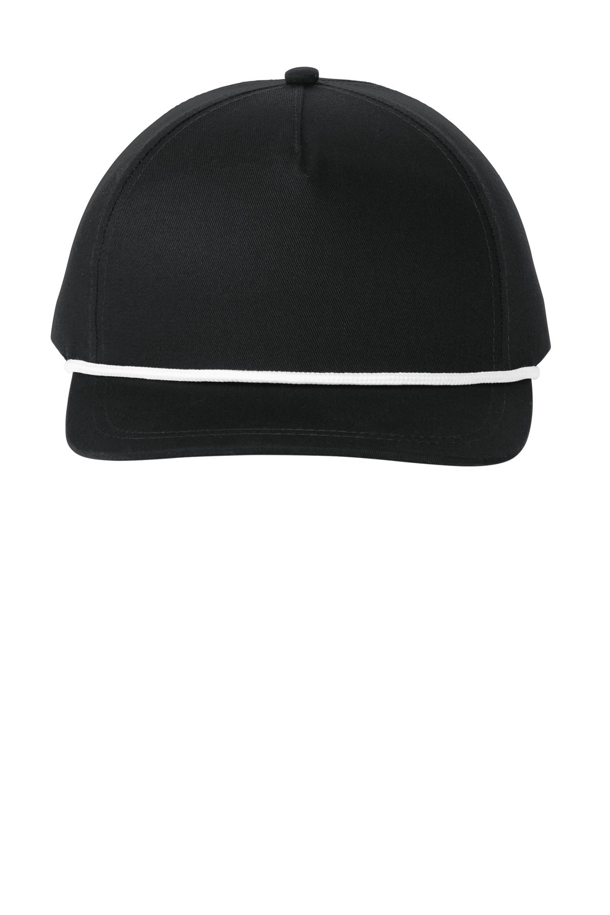 Port Authority Snapback Five-Port Authoritynel Rope Cap C962 — Black/ White
