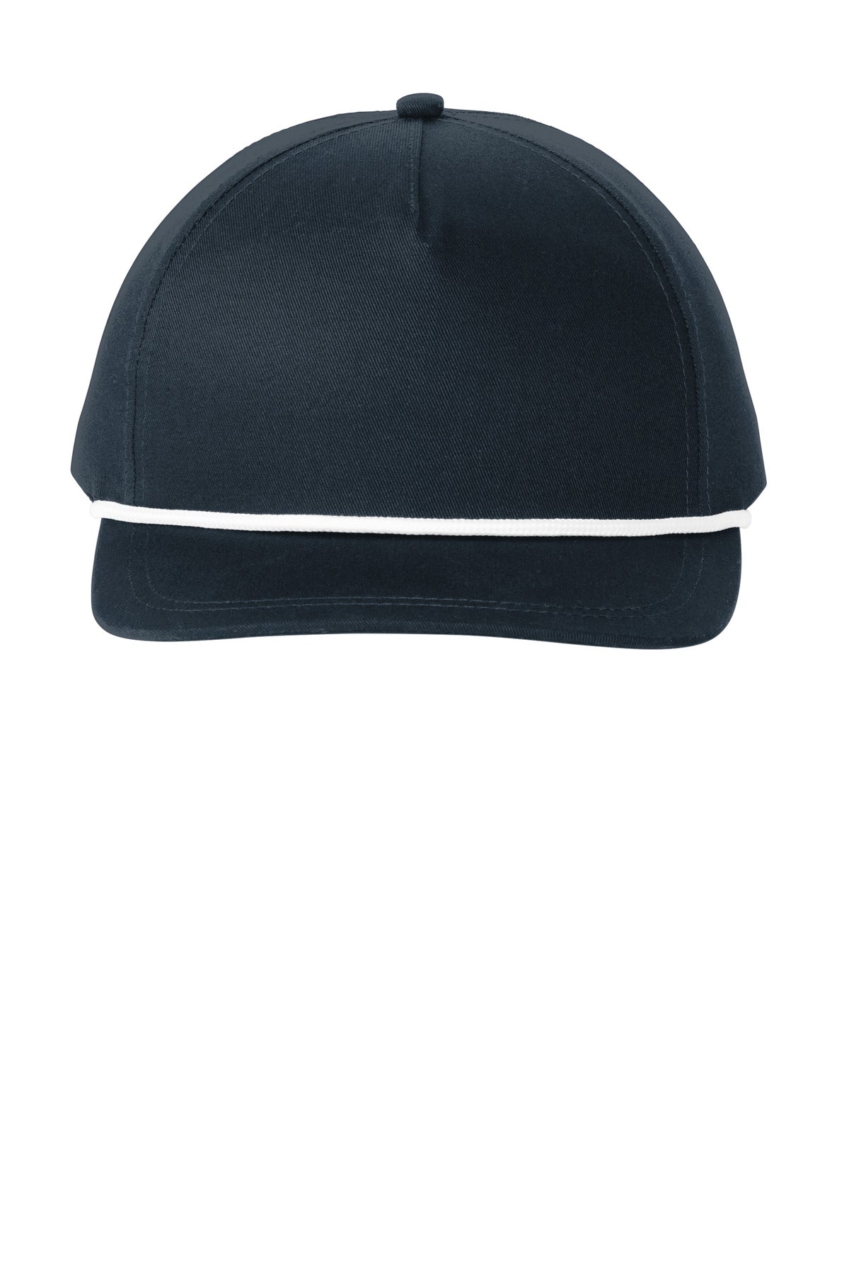 Port Authority Snapback Five-Port Authoritynel Rope Cap C962 — Navy/ White