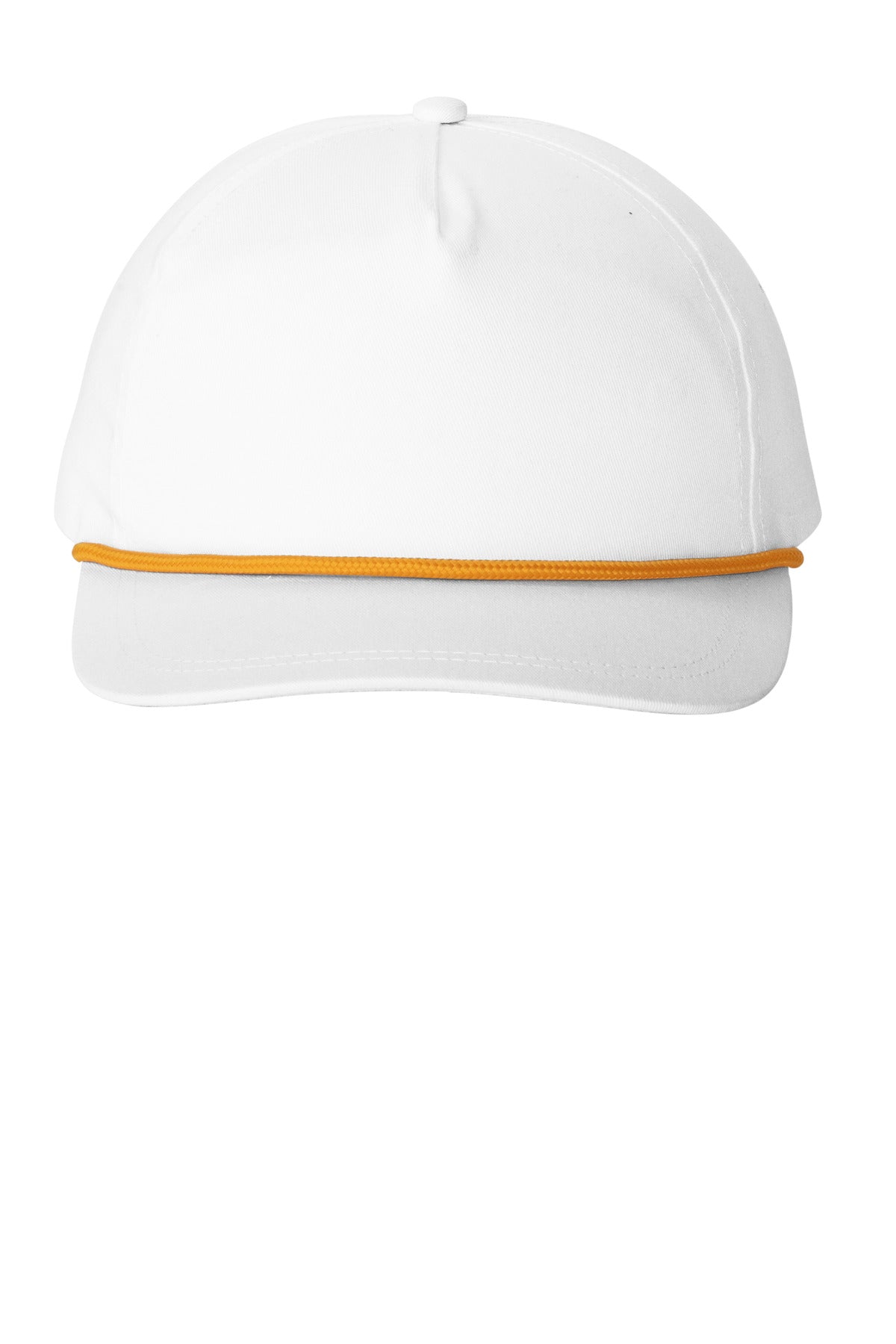 Port Authority Snapback Five-Port Authoritynel Rope Cap C962 — White/ Athletic Gold