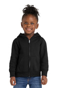 Port & Co Toddler Core Fleece Full-Zip Hooded Sweatshirt CAR78TZH — Jet Black