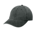 Port & Co Pigment-Dyed Cap CP84 — Black
