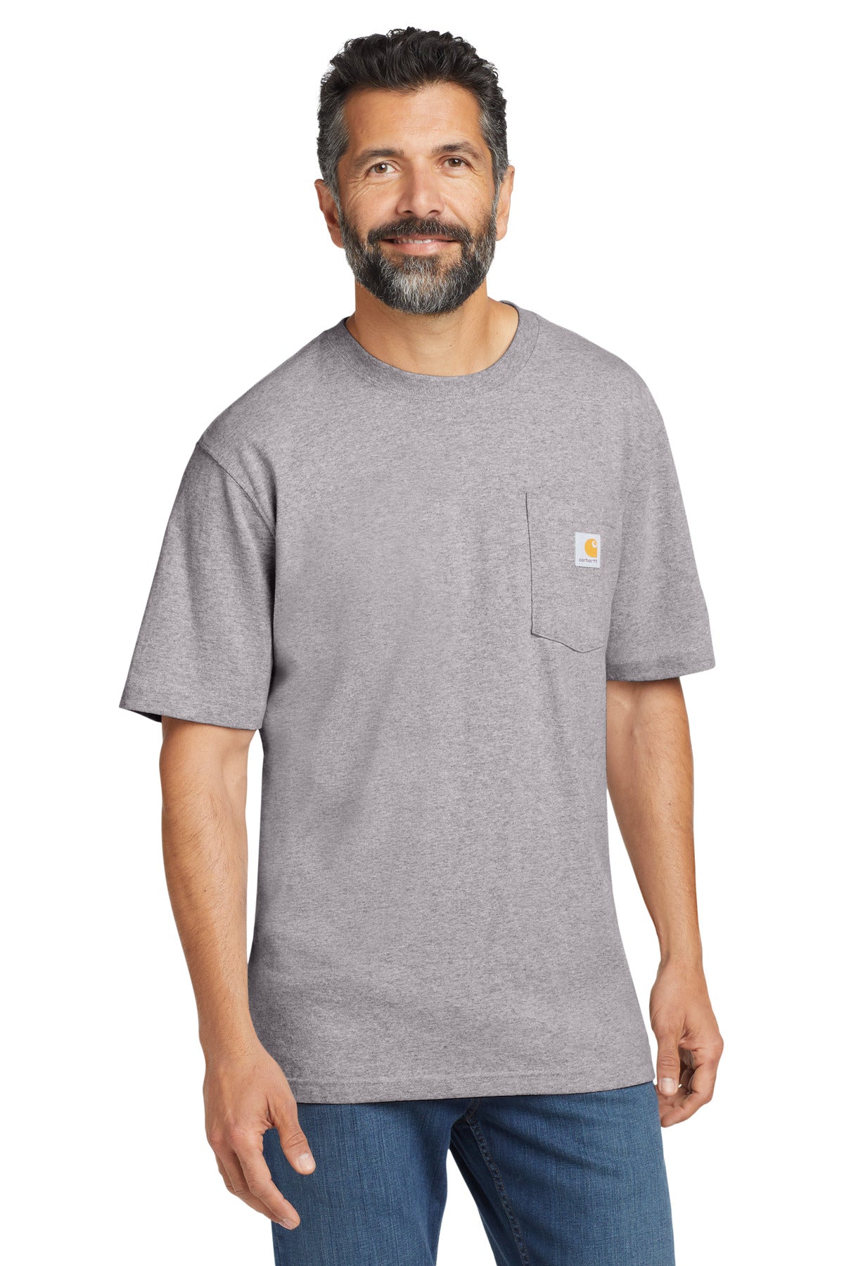 Carhartt Tall Workwear Pocket Short Sleeve T-Shirt CTTK87 — Heather Grey