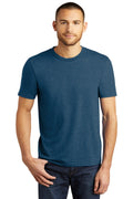 District Perfect Tri Tee DM130 — Heathered Neptune Blue