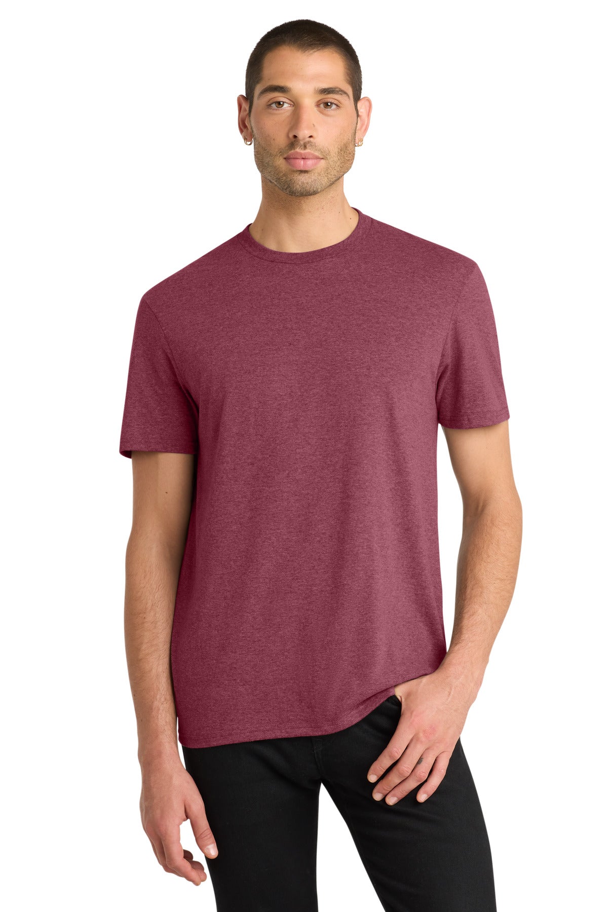 District Very Important Tee DT6000 — Heathered Cardinal