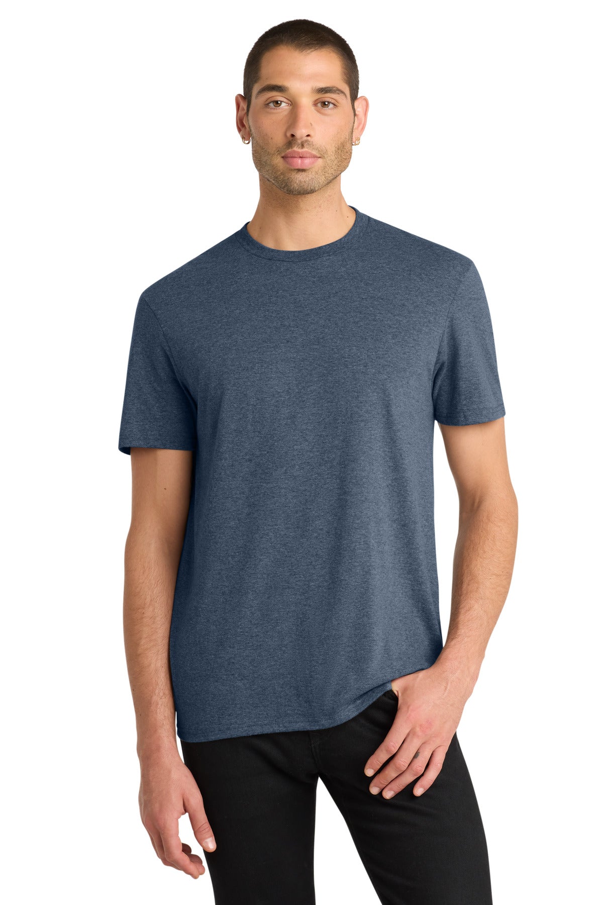 District Very Important Tee DT6000 — Heathered Navy