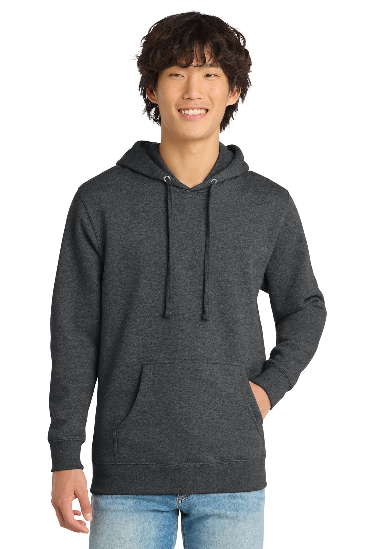 District VIT Fleece Hoodie — Heathered Charcoal