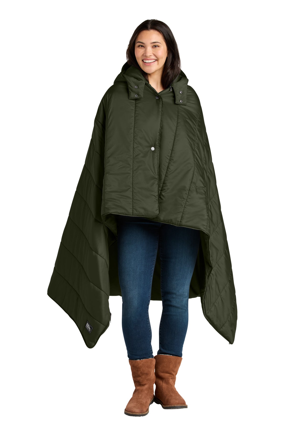 EB Puffy Camp Poncho EB755 — Olive Green