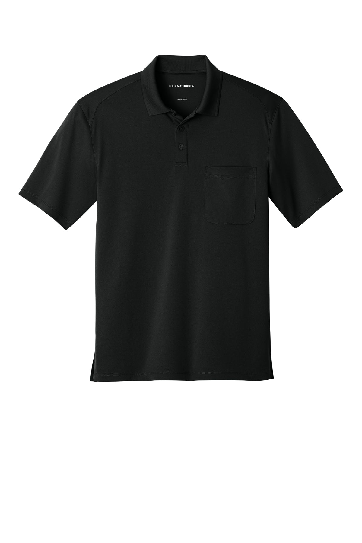 Port Authority Wearever Performance Pique Pocket Polo K240P in Deep Black