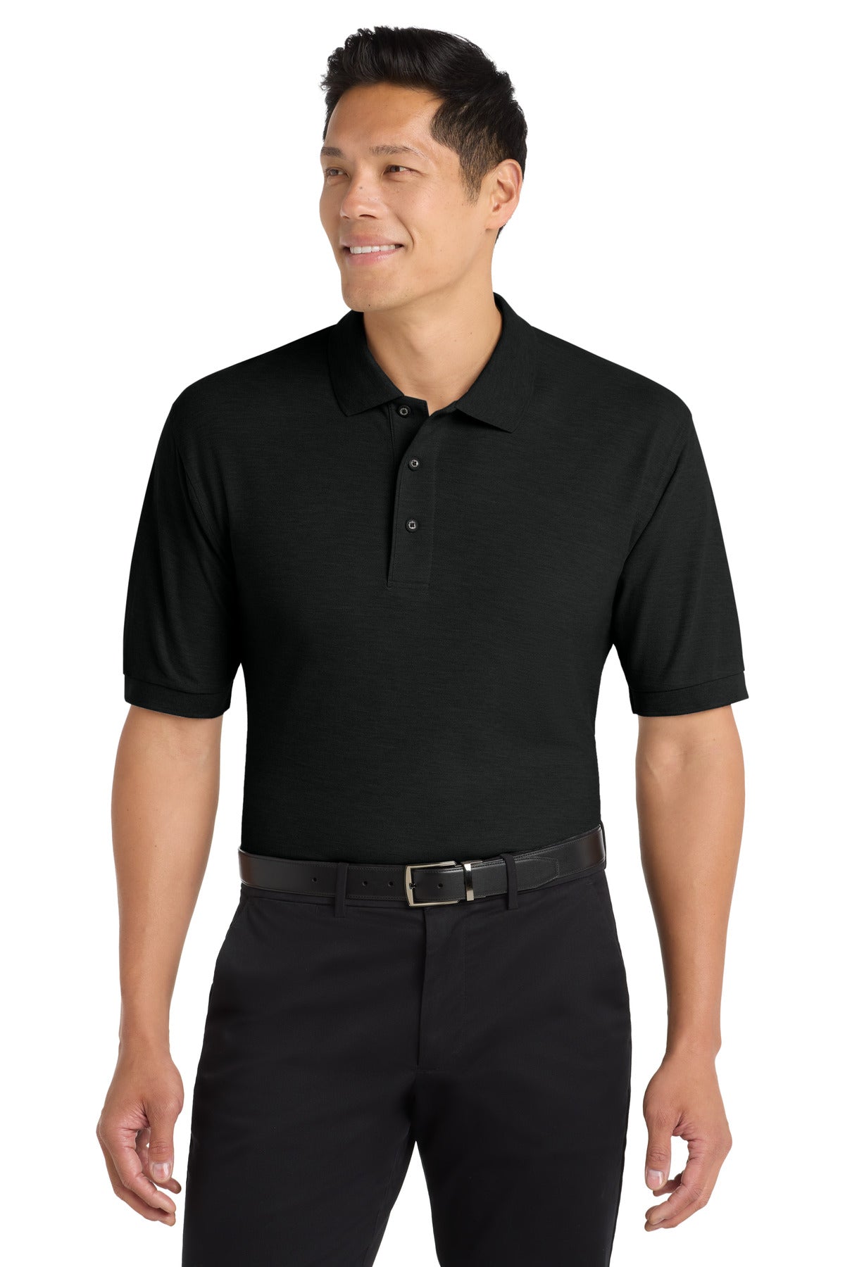 Port Authority Silk Touch Polo K500 — Black