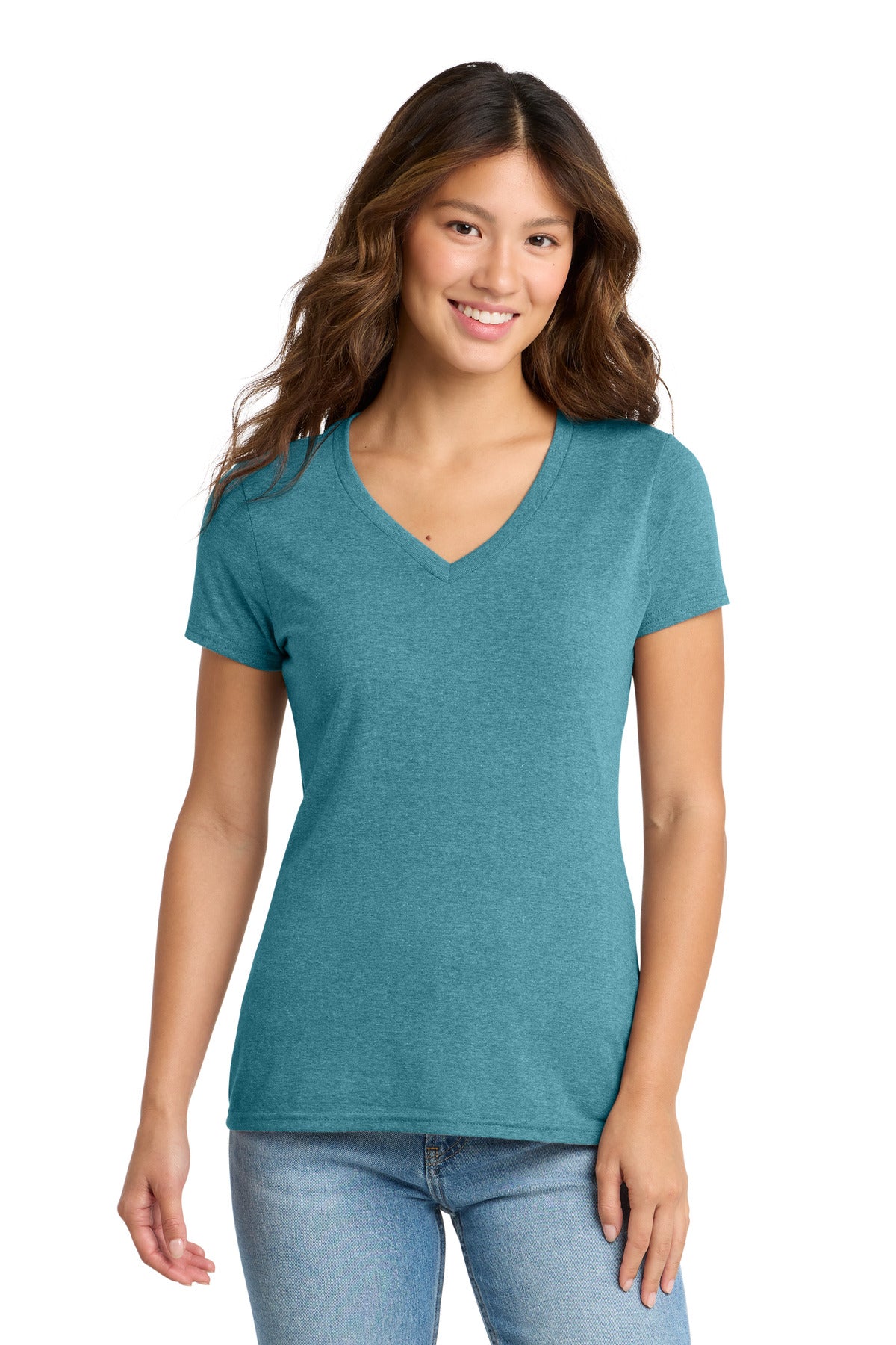 Port & Co Ladies Tri-Blend Tee LPC330V — Vivid Teal Heather