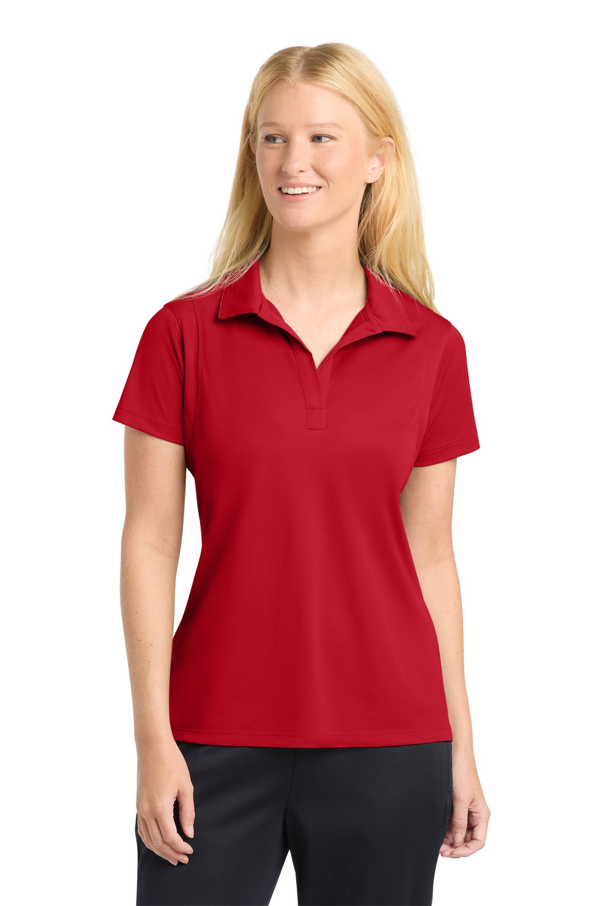 Sport-Tek Ladies Micropique Sport-Wick Polo LST650 — True Red