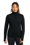 Sport-Tek Ladies Sport-Wick Stretch 1/2-Zip Pullover LST850 — Black