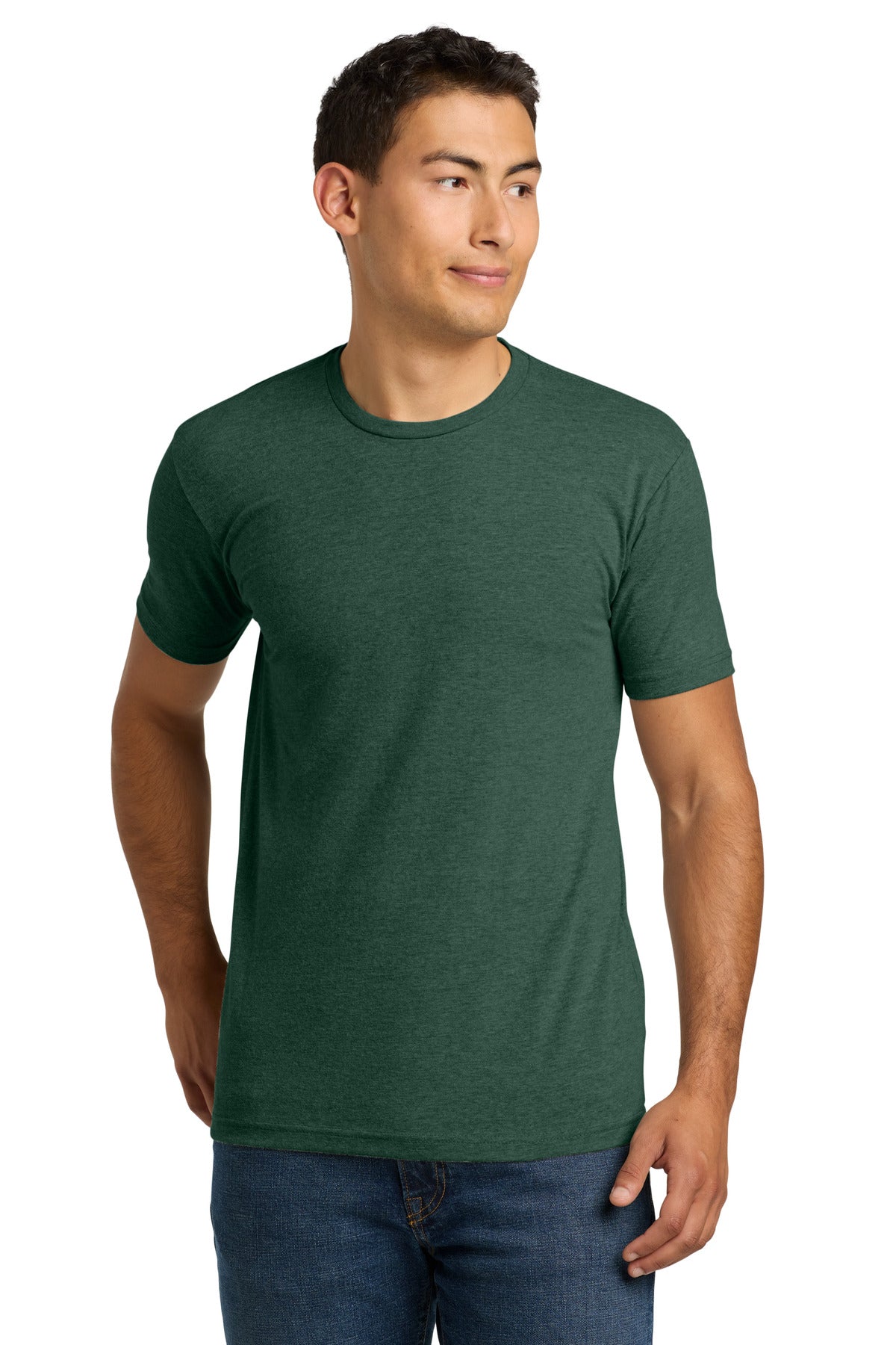 Next Level Apparel® Adult CVC Tee — Heather Forest Green