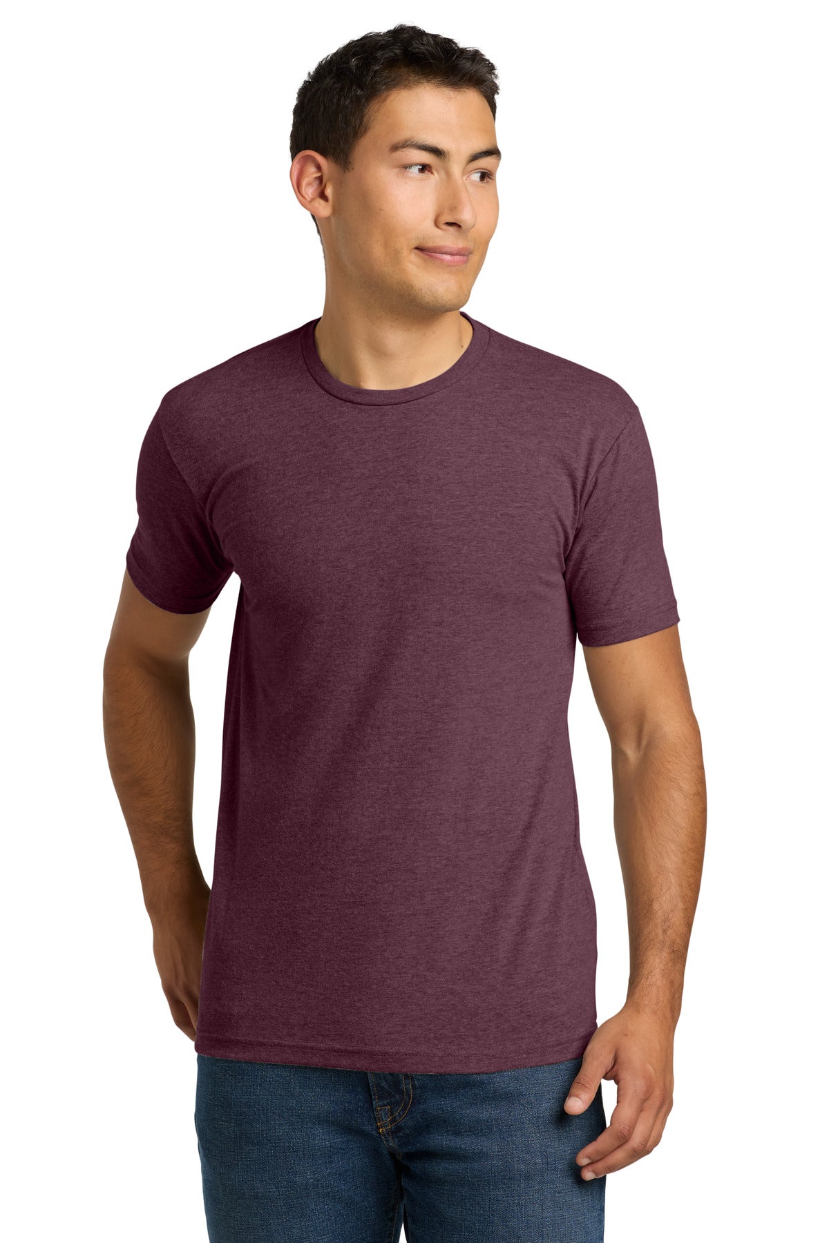 Next Level Apparel® Adult CVC Tee — Heather Maroon