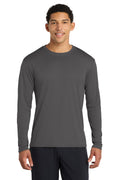 Port & Co Long Sleeve Performance Tee PC380LS — Charcoal