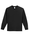 Port & Co Long Sleeve Essential Tee PC61LS in Jet Black