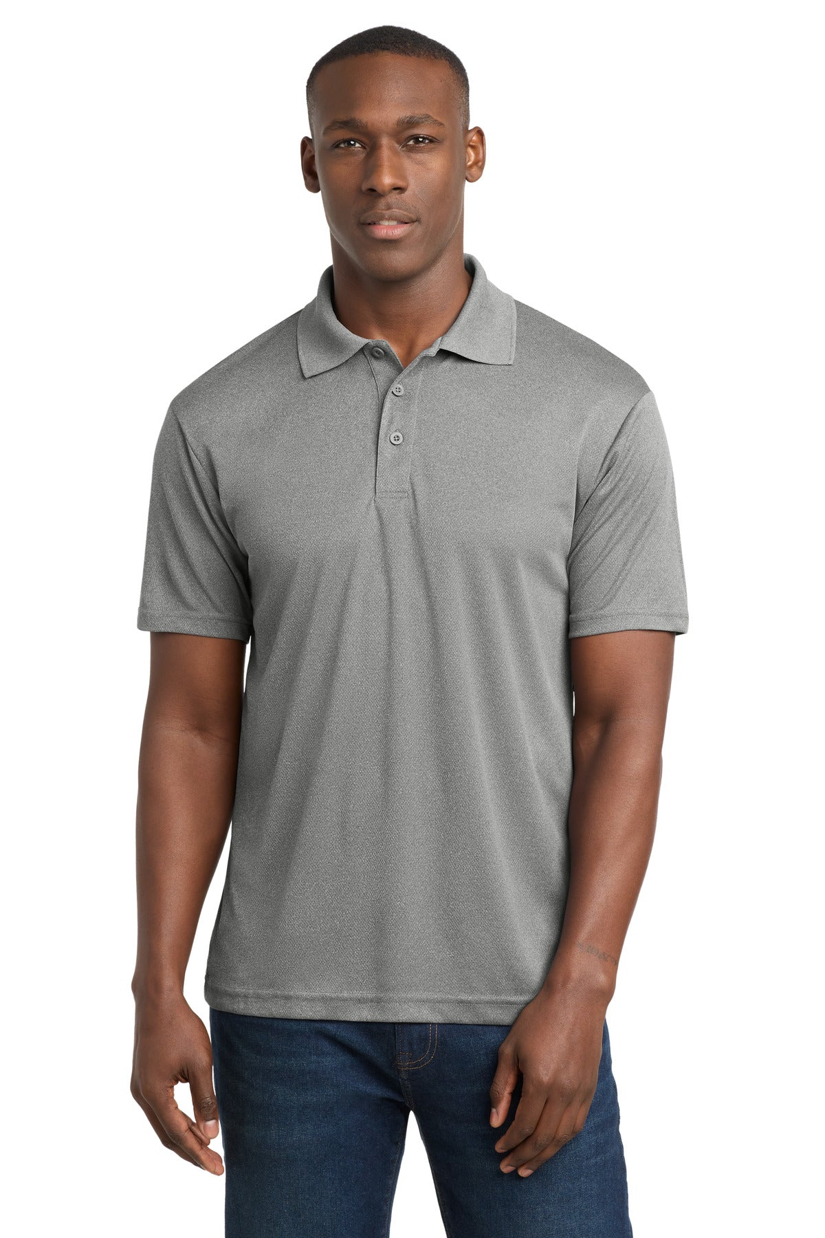 Sport-Tek PosiCharge RacerMesh Polo ST640 — Grey Heather