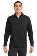 Sport-Tek Sport-Wick Stretch 1/2-Zip Pullover ST850 — Black