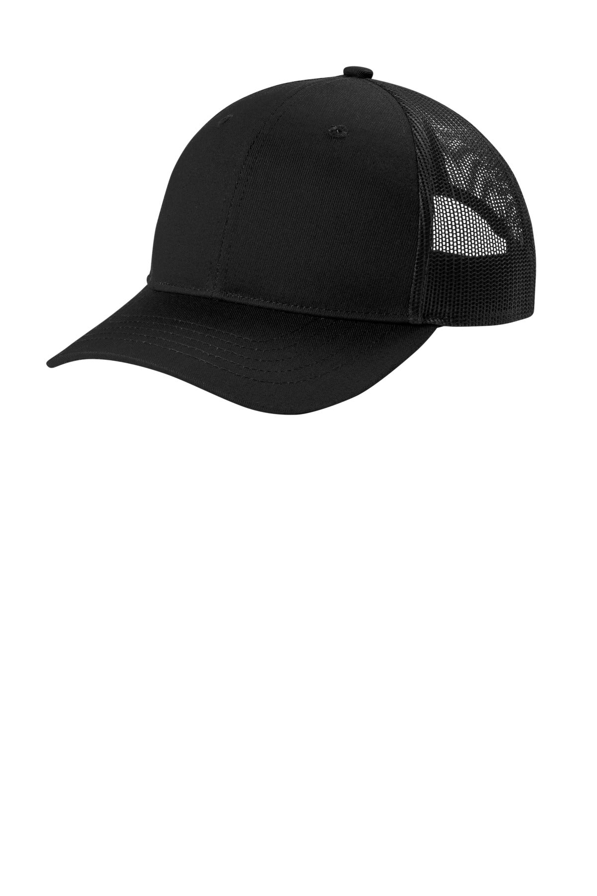 Port Authority® Youth Snapback Trucker Cap YC402 — Black